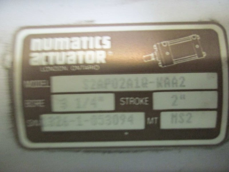 NUMATICS S2AP02A1Q-KAA2 ACTUATOR CYLINDER  UNMP