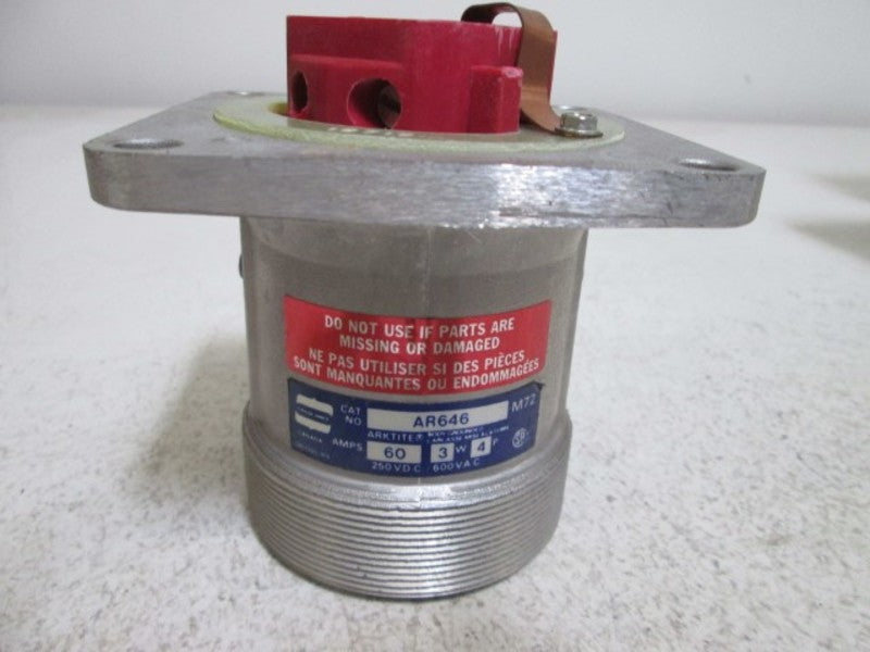 CROUSE-HINDS ARKTITE AR646 CONNECTOR 60A 3W 3P  UNMP