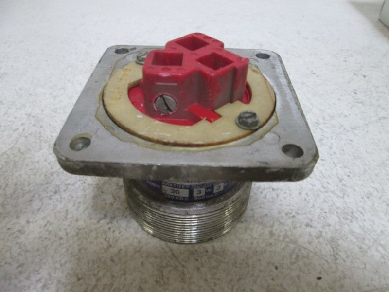 CROUSE-HINDS ARKTITE AR335 RECEPTACLE 30A 3W 3P  UNMP