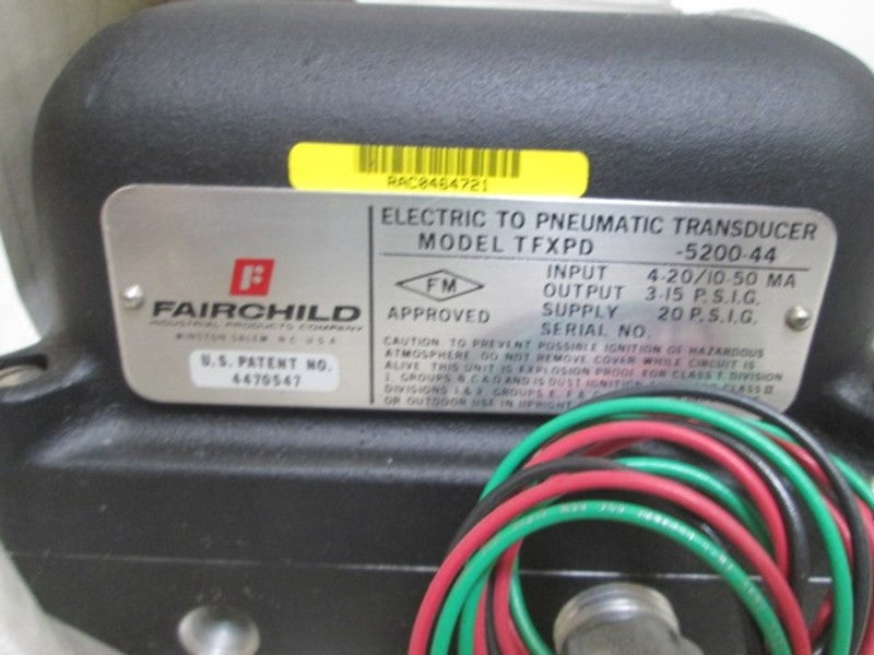 FAIRCHILD TFXPD-5200-44 PNEUMATIC TRANSDUCER  NSMP