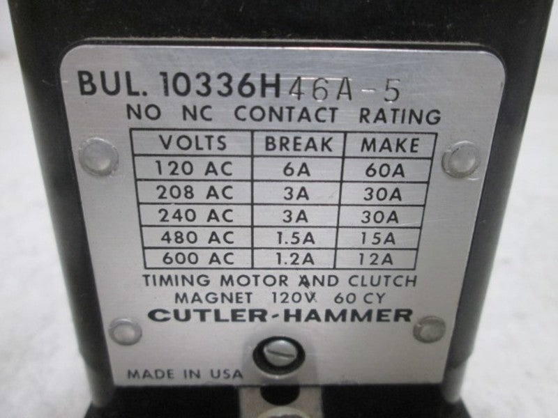 CUTLER HAMMER 10336H46A-5 AC TIMER  UNMP