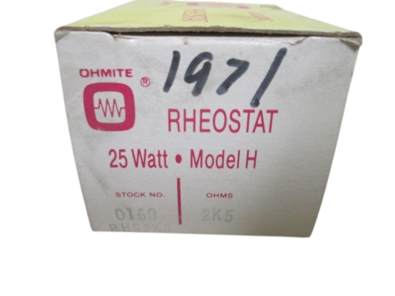 OHMITE 0160 RHS25K RHEOSTAT  NSMP