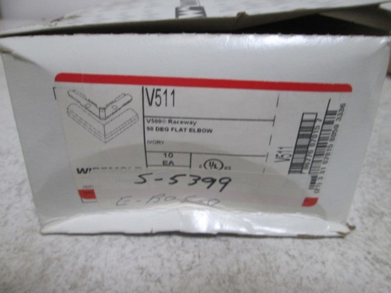 LOT OF 10 WIREMOLD V511 90 DEG FLAT ELBOW NSMP