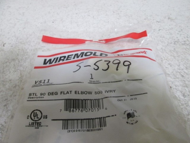 LOT OF 10 WIREMOLD V511 90 DEG FLAT ELBOW NSMP