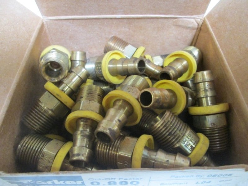 LOT OF 25 PARKER 30182-6-6B MALE PIPE ADAPTER NSMP