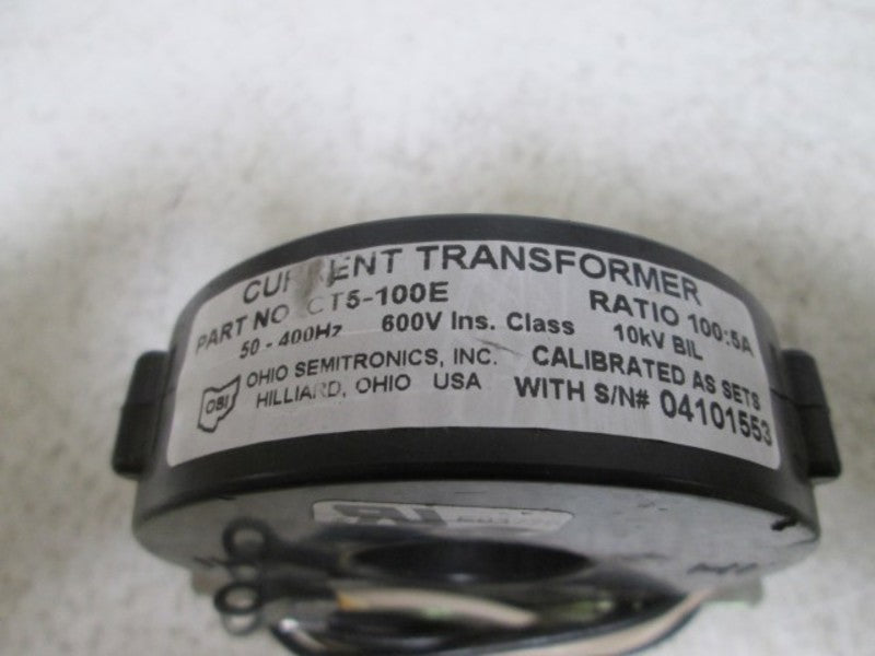 OHIO CT5-100E CURRENT TRANSFORMER  NSNP