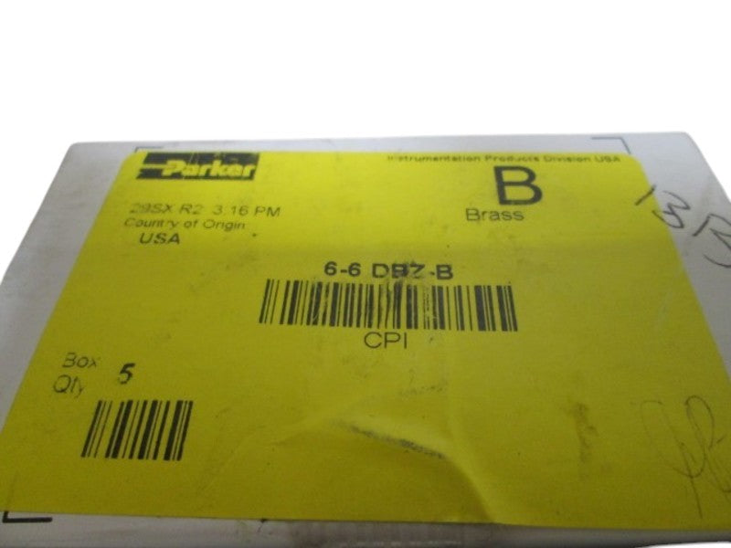 PARKER 6-6 DBZ-B CPI TUBE 3/8" FEMALE (BOX OF 5)  NSMP