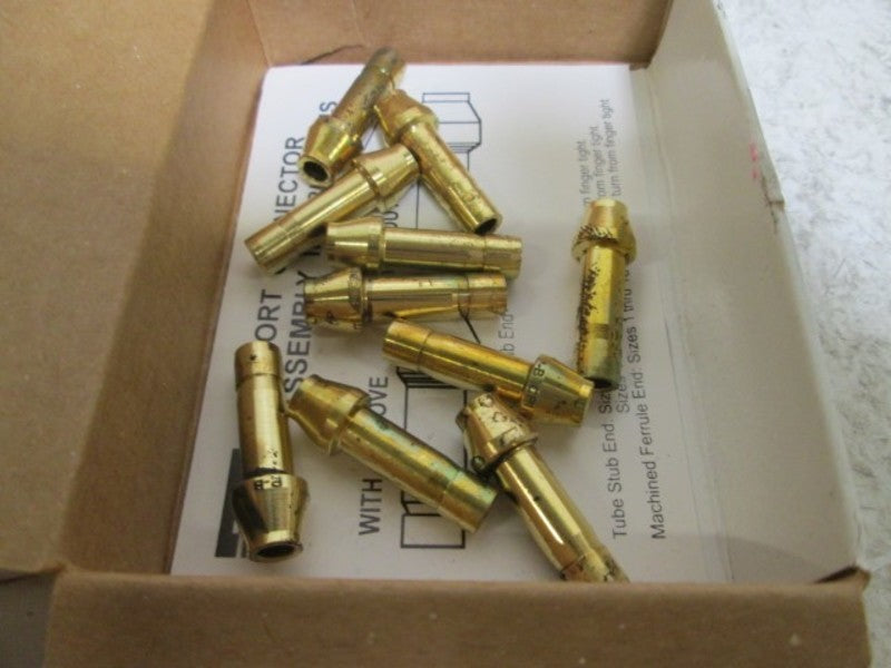 LOT OF 10 PARKER 4-4-ZPC-B CONNECTOR PORT 1/4" NSMP