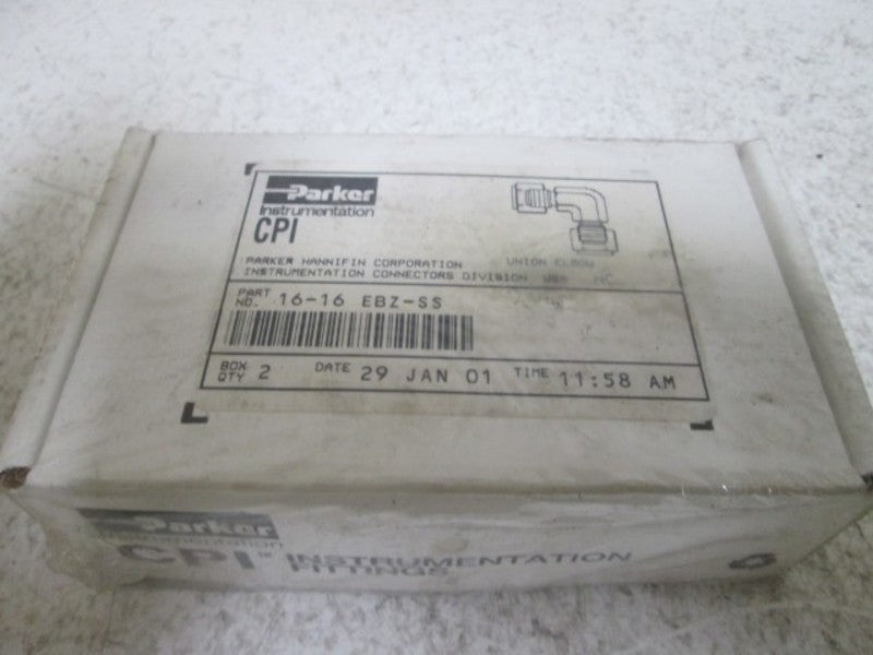 LOT OF 2 PARKER 16-16 EBZ-SS CPI FITTING NSMP