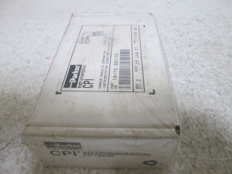 LOT OF 2 PARKER 16-16 EBZ-SS CPI FITTING NSMP