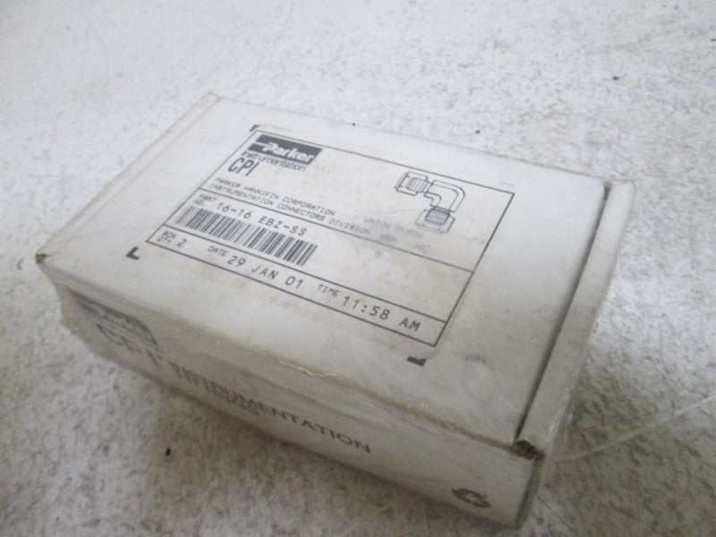 LOT OF 2 PARKER 16-16 EBZ-SS CPI FITTING NSMP