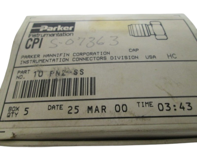 LOT OF 5 PARKER 10-PNZ-SS CPI FITTING NSMP