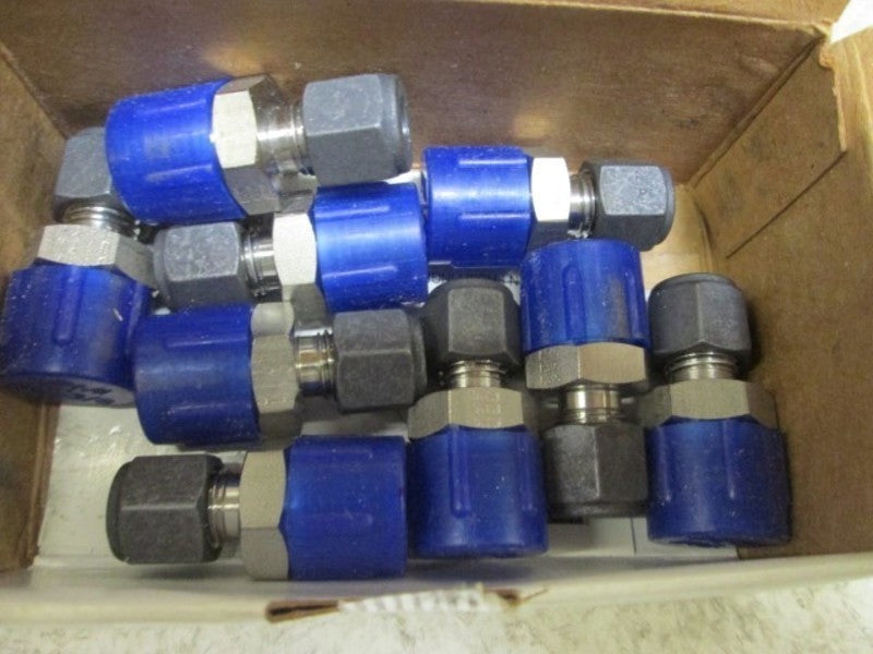 LOT OF 9 PARKER 4-6 FBZ-SS MALE CONNECTOR NSMP