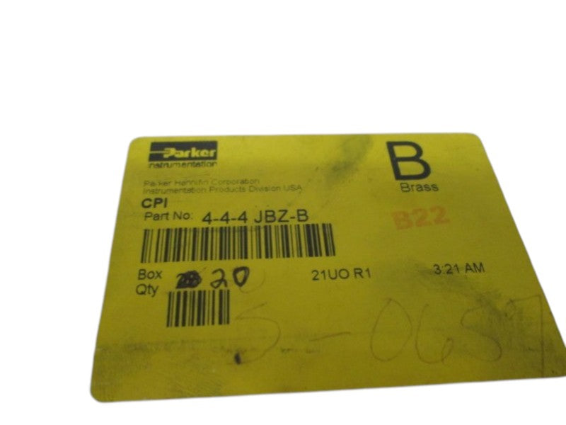 LOT OF 20 4-4-4 JBZ-B UNION TEE BRASS 1/4" NSMP