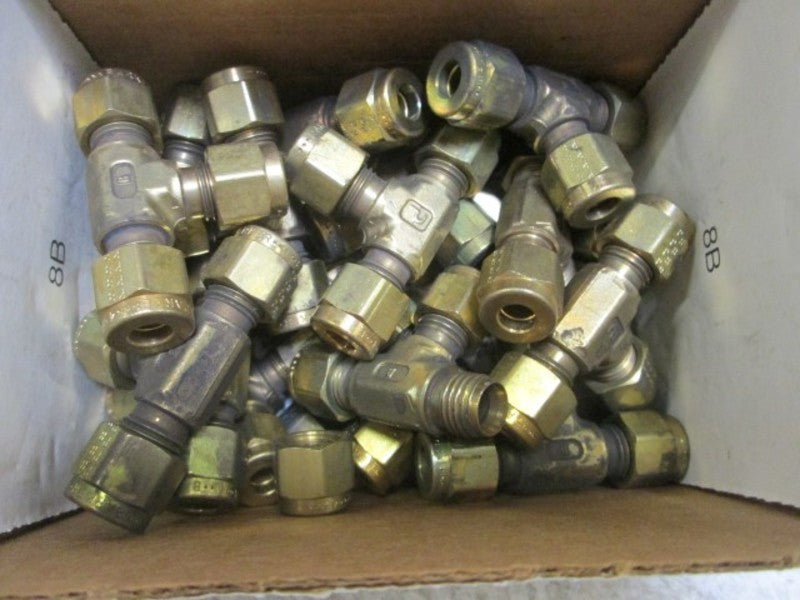 LOT OF 20 4-4-4 JBZ-B UNION TEE BRASS 1/4" NSMP