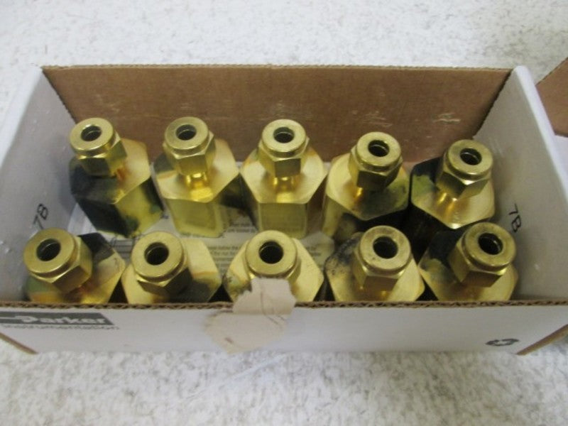 LOT OF 10 PARKER 4-8 GBZ-B FEMALE ADAPTER NSMP