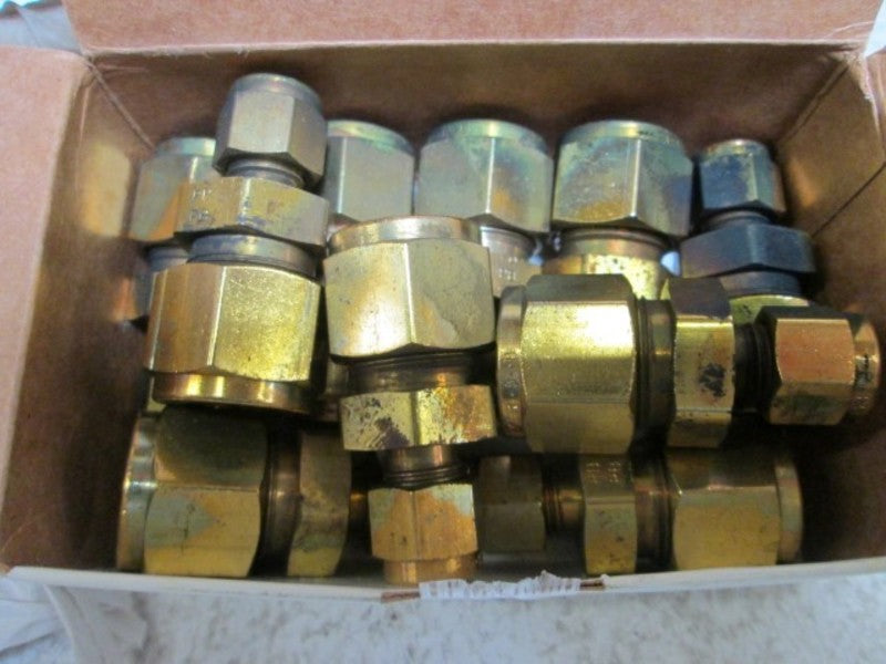 LOT OF 10 PARKER 8-4 HBZ-B CPI BRASS REDUCING UNION NSMP
