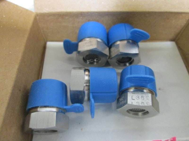 LOT OF 5 PARKER 6 MDF-SS VENT PROTECTOR FITTING NSMP