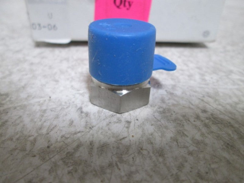 LOT OF 5 PARKER 6 MDF-SS VENT PROTECTOR FITTING NSMP