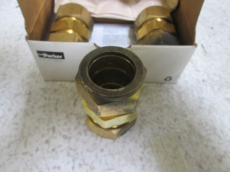 LOT OF 3 PARKER 14-14-HBZ-B FEMALE UNION CONNECTOR NSMP