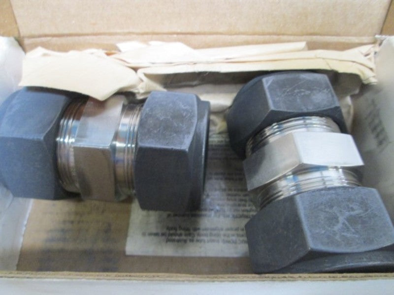 LOT OF 2 PARKER 16-16 HBZ-SS CPI UNION FITTING NSMP