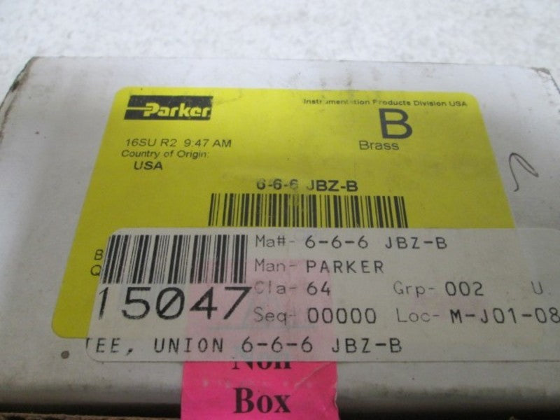 LOT OF 10 6-6-6 JBZ-B UNION TEE BRASS NSMP