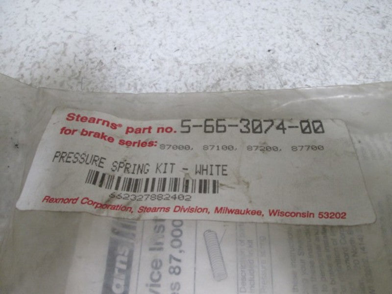 STEARNS 5-66-3074-00 PRESSURE SPRING KIT-WHITE  NSNP IN A BAG