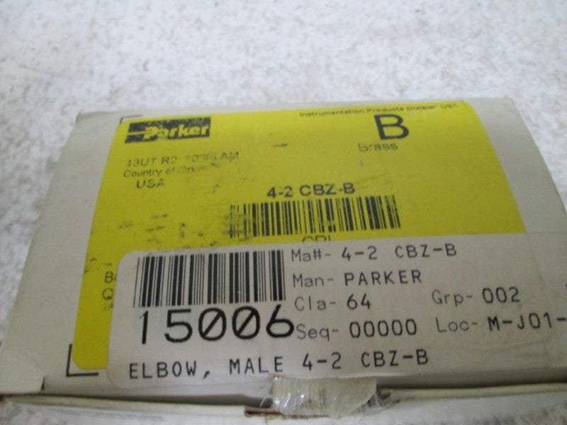 LOT OF 7 PARKER 4-2 CBZ-B  MALE ELBOW NSMP