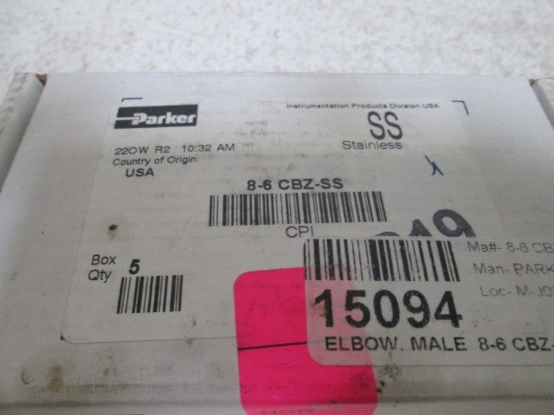 LOT OF 5 PARKER 8-6 CBZ-SS NSMP