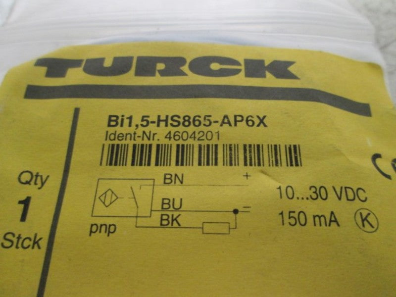 TURCK Bi1,5-HS865-AP6X INDUCTIVE PROXIMITY SENSOR  NSNP IN A BAG