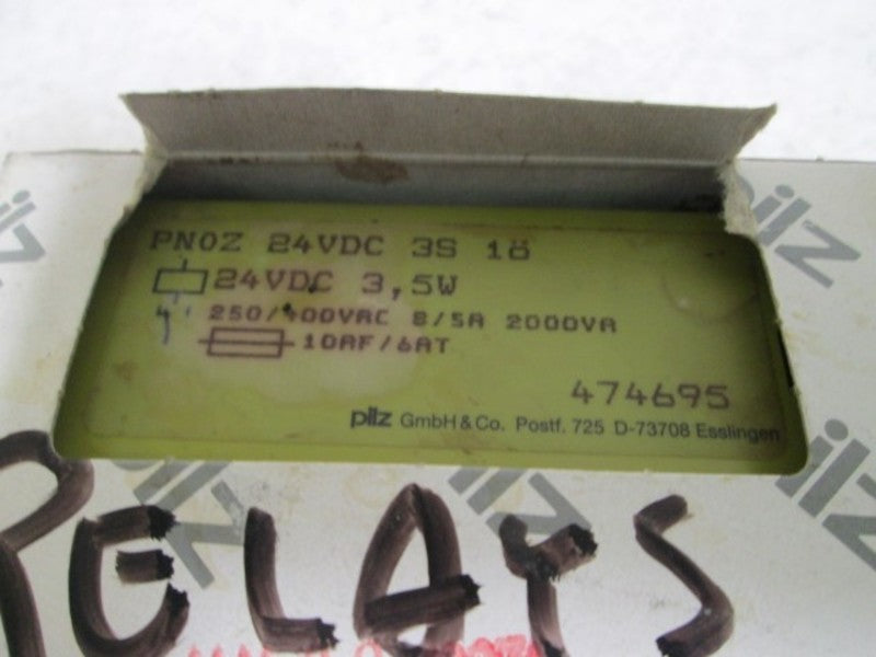 PILZ PNOZ24VDC3S10 SAFETY RELAY 24 VDC  NSMP