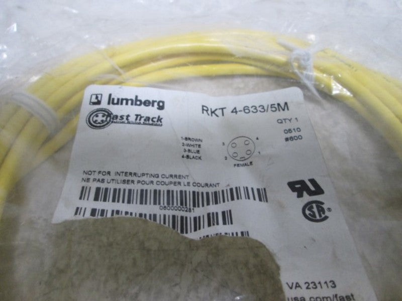 LUMBERG RKT4-633/5M SENSOR CABLE CORDSET  NSNP IN A BAG