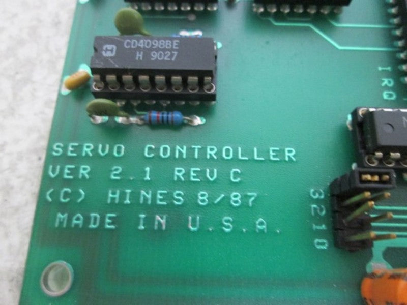 SERVO CONTROLLER HINES 8/87 VER 2.1 REV C BOARD  UNMP