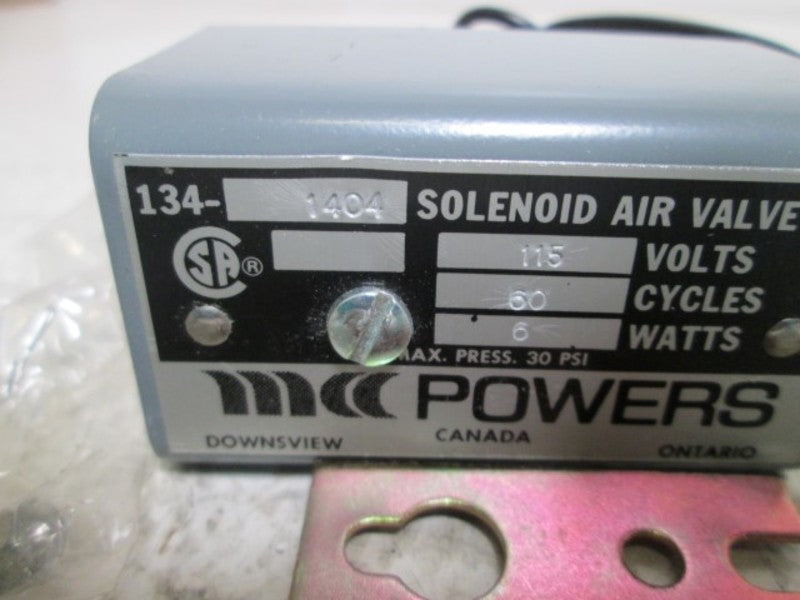 MCC POWERS 134-1404 SOLENOID 3-WAY AIR VALVE  NSMP