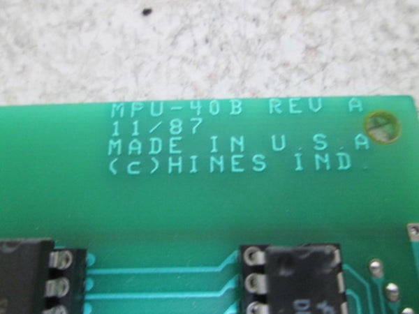 HINES MPU-40B REV A CIRCUIT BOARD  UNMP