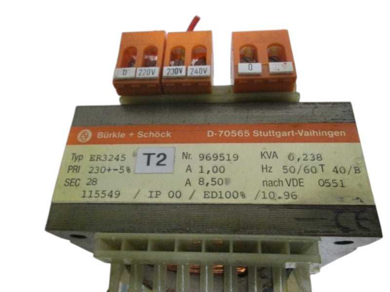 BURKLE & SCHOCK D-70565 TRANSFORMER TYPE ER3245  UNMP