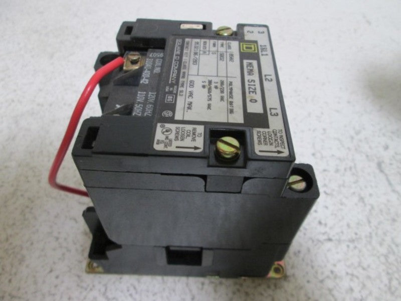 SQUARE D 8502 SB02 NEMA SIZE 0 STARTER 120V  UNMP