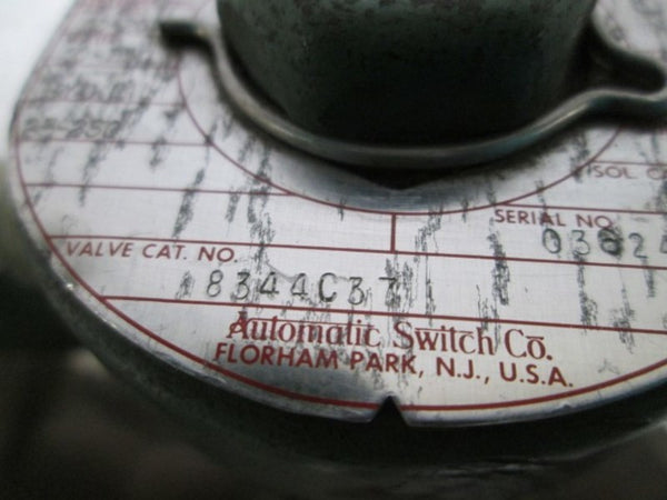 ASCO 8344C37 BRASS SOLENOID VALVE 110/50 120/60  UNMP