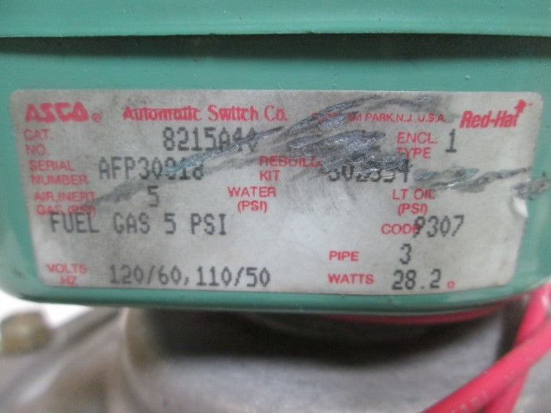 ASCO 8215A40 SOLENOID VALVE 120/60 110/50  UNMP