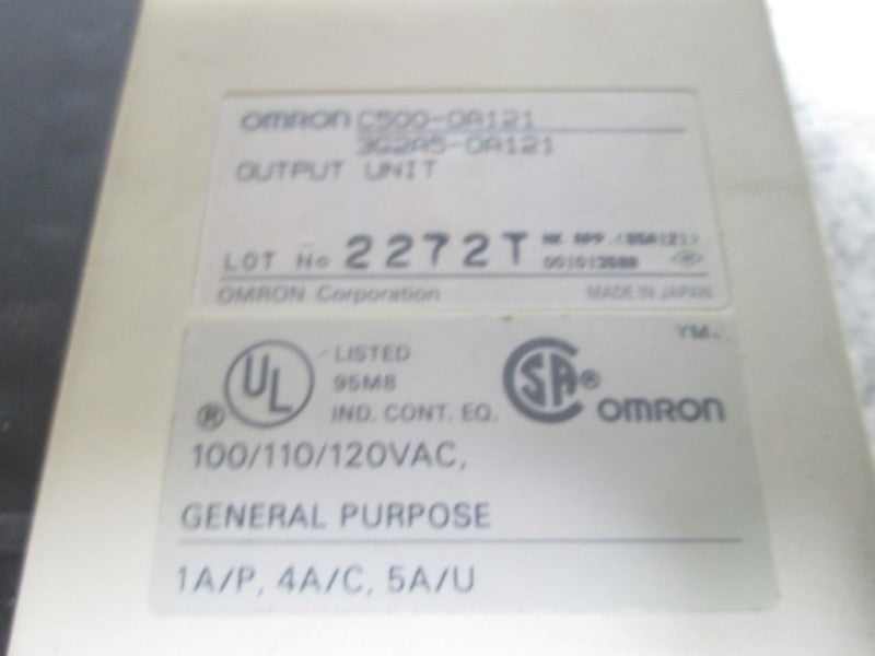 OMRON C500-OA121 OUTPUT MODULE 100/110/120VAC  UNMP