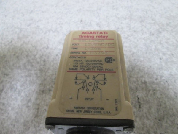 AGASTAT SSC12ACA TIME-DELAY RELAY 120VAC  UNMP