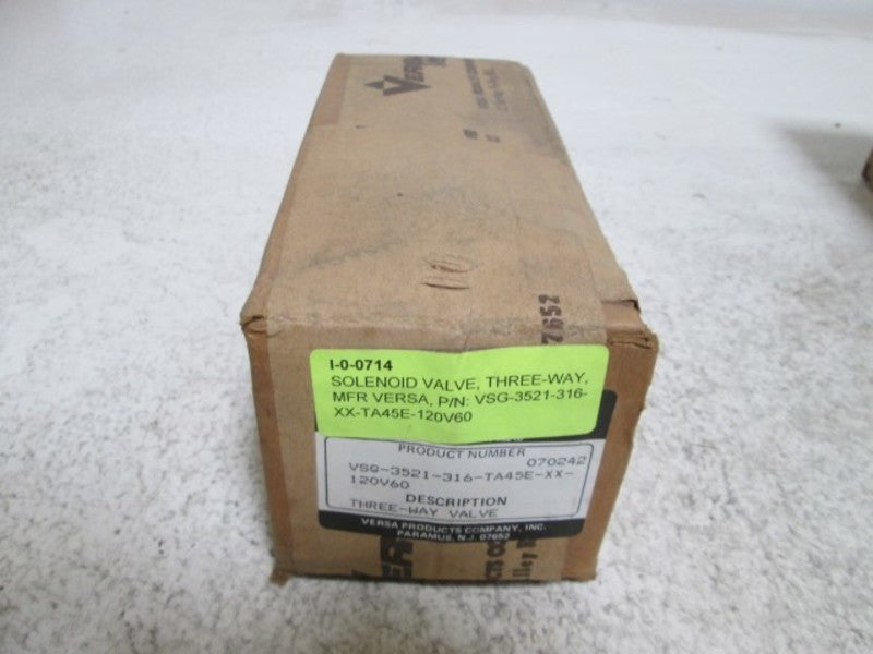 VERSA VSG-3521-316-TA45E-XX-120V60 THREE WAY VALVE  NSFS