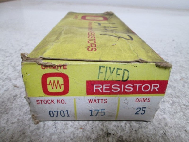 OHMITE 0701 270-175P-46 25 OHMS  NSMP