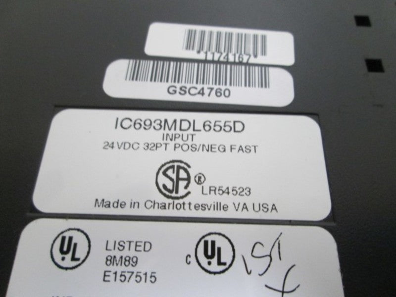 FANUC IC693MDL655D INPUT MODULE 24 VDC  UNMP