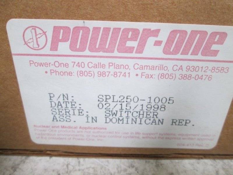 POWER-ONE SPL250-1005 SWITCHING POWER SUPPLY  NSMP