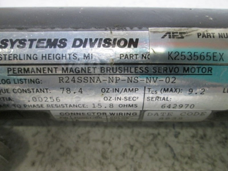 SYSTEM DIVISION R24SSNA-NP-NS-NV-02 (K253565EX) SERVO MOTOR  UNMP