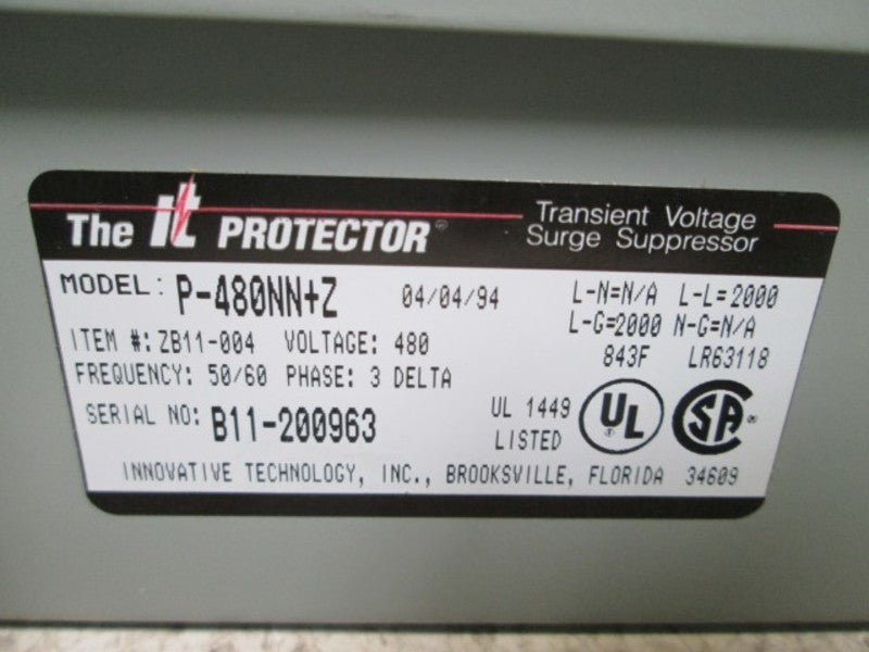 PROTECTOR P-480NN+Z TRANSIENT VOLTAGE SURGE SUPPRESSOR  UNMP