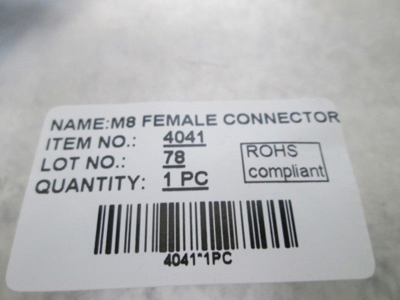 HOERBIGER 4041 FEMALE CONNECTOR M8  NSNP IN A BAG