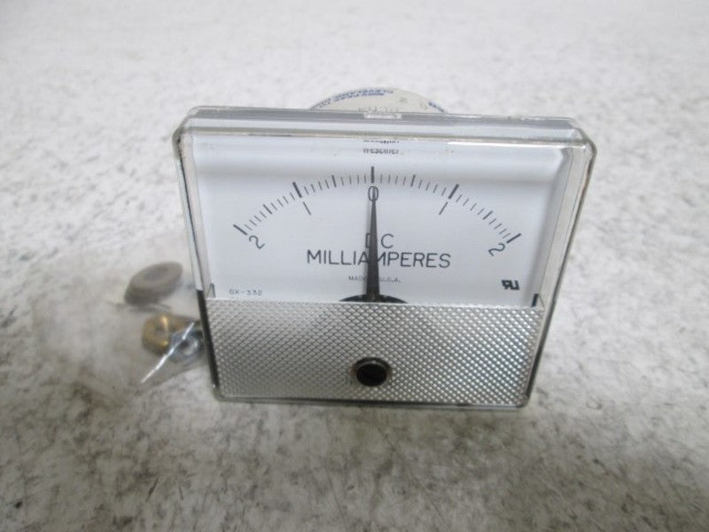 WESCHLER GX-332 PANEL METER 2-0-2 DC MILLIAMPERS  NSMP