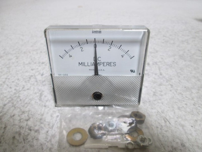 WESCHLER GX-332 PANEL METER 5-0-5 DC MILLIAMPERS  NSMP